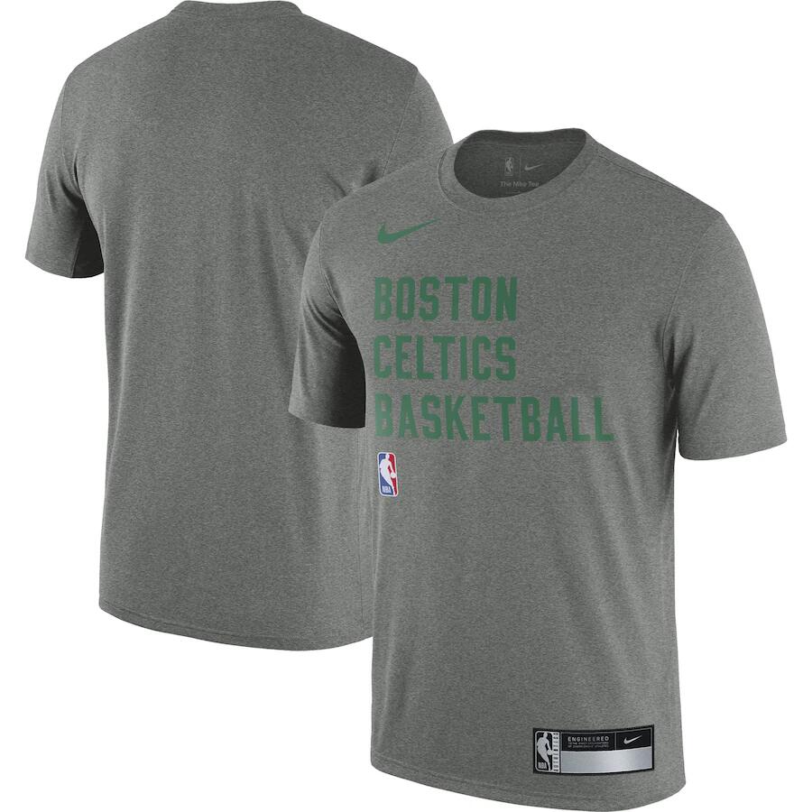 Men's Boston Celtics Heather Gray 2023/24 Sideline Legend Performance Practice T-Shirt